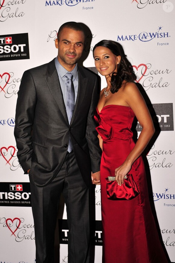 Tony Parker et sa belle Axelle à Lyon le 20 septembre 2012 à l'occasion du Par Coeur Gala
