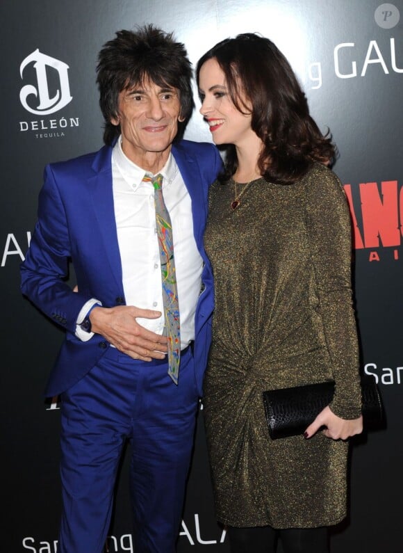 Ronnie Wood et sa petite amie Sally Humphreys à la première new-yorkaise du film Django Unchained, le 11 décembre 2012.