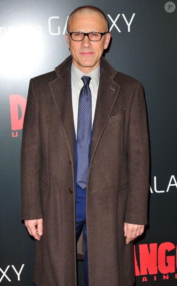 Christoph Waltz et sa gueule de vilain à la première new-yorkaise du film Django Unchained, le 11 décembre 2012.