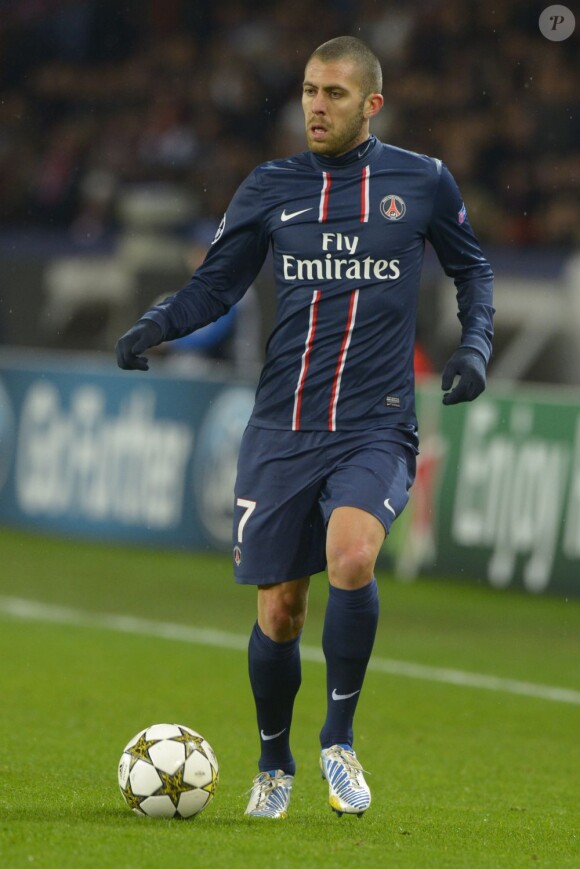 Jérémy Ménez lors du match entre le Paris-Saint-Germain et Porto à Paris le 4 décembre 2012 à Paris