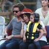 Kourtney Kardashian, Scott Disick et leur fils Mason font une balade en airboat au Safari Park d'Everglades. Le 11 décembre 2012.