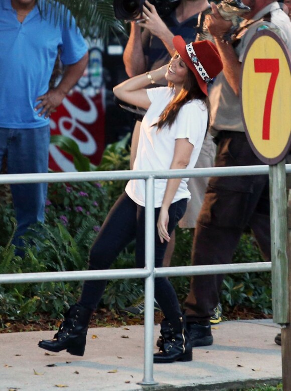 Kourtney Kardashian profite d'une balade en famille au Safari Park d'Everglades. Le 11 décembre 2012.