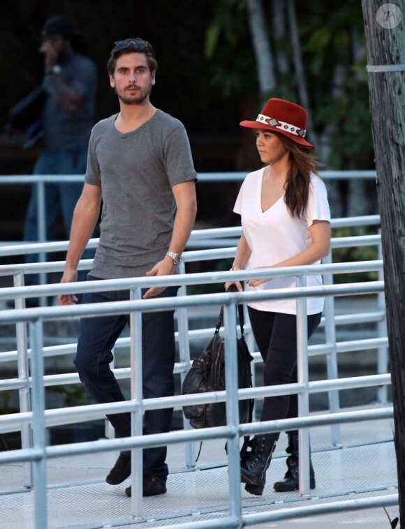 Kourtney Kardashian et Scott Disick au Safari Park à Everglades. Le 11 décembre 2012.