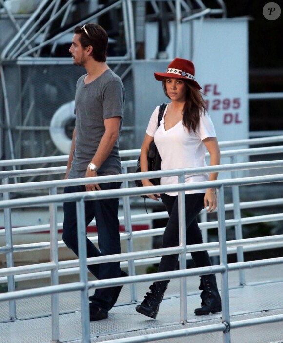 Kourtney Kardashian et Scott Disick au Safari Park à Everglades. Le 11 décembre 2012.