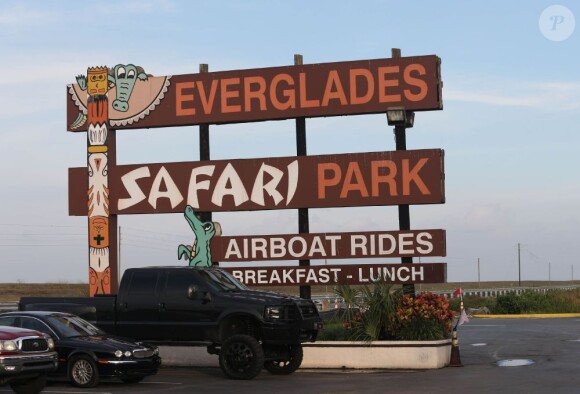Kourtney Kardashian, Scott Disick et leur fils Mason se rendaient au Safari Park d'Everglades, le 11 décembre 2012.