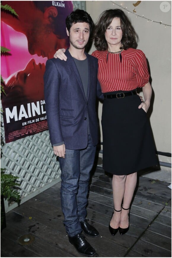 Jérémie Elkaïm et Valérie Lemercier pour l'avant-première du film Main dans la Main à Paris le 10 décembre 2012.