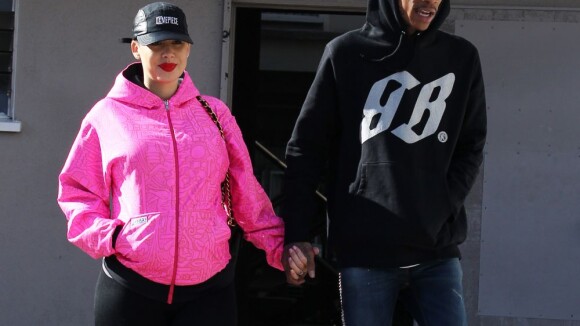 Amber Rose, enceinte : Soutenue par son fiancé Wiz Khalifa avant l'accouchement