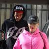 Amber Rose et son fiancé Wiz Khalifa quittent un cours pré-natal. Beverly Hills, le 18 décembre 2012.