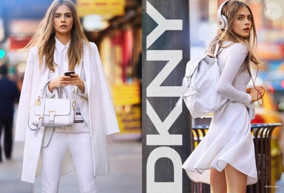 Cara Delevingne dans les rues de New York pour la campagne DKNY spring summer 2013