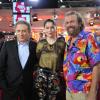 Michel Drucker, Laetitia Casta et Antoine lors de l'enregistrement de l'émission Vivement Dimanche à Paris le 19 décembre 2012.