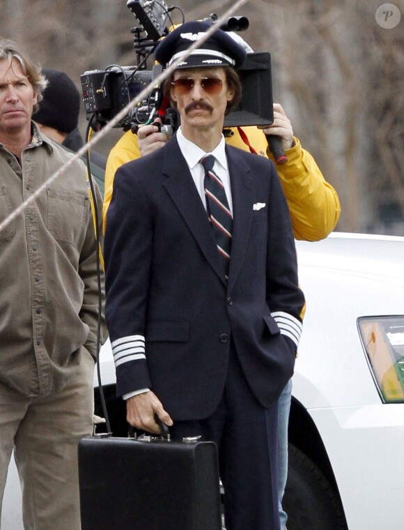 Matthew McConaughey sur le tournage de "The Dallas Buyer's Club" à la Nouvelle Orléans, le 11 décembre 2012