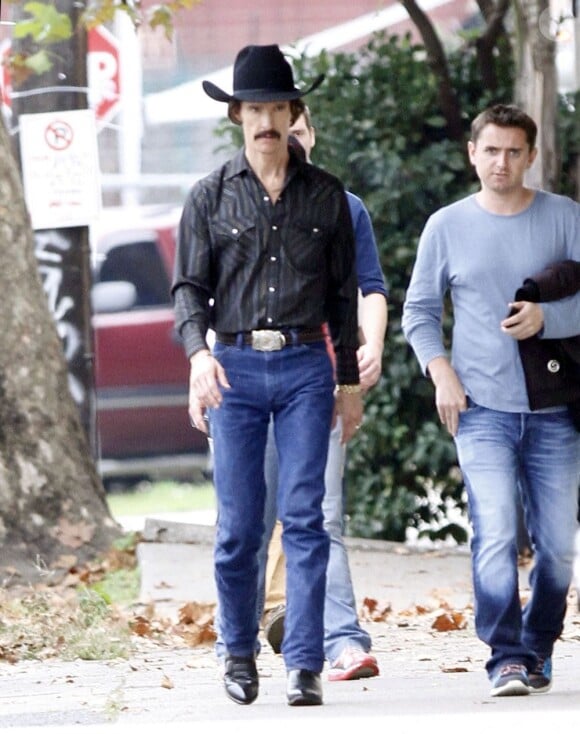 EXCLU - Matthew McConaughey, squelettique, lors du tournage du film The Dallas Buyers Club à la Nouvelle-Orléans, le 17 décembre 2012.