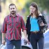 Shia LaBeouf se promenant dans les rues de Los Angeles avec sa nouvelle petite amie, la jeune Mia Goth, le 22 décembre 2012.