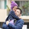 Ben Affleck avec sa fille Violet à Brentwood à Los Angeles le 16 décembre 2012