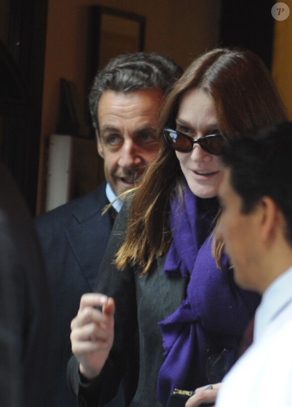 Nicolas Sarkozy et sa femme Carla Bruni-Sarkozy à New York le 14 octobre 2012.