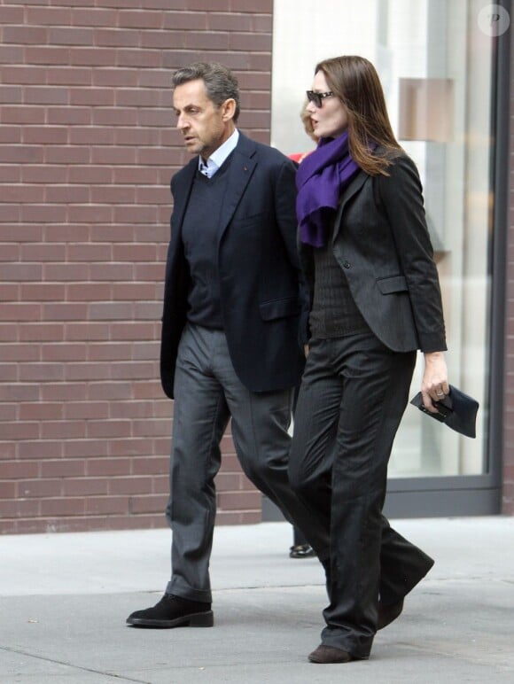 Nicolas Sarkozy et Carla Bruni-Sarkozy à New York le 14 octobre 2012.