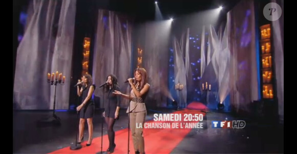 Jenifer, Tal et Amel Bent dans La chanson de l'année 2012, samedi 29 décembre 2012 sur TF1