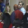 L'acteur Dennis Quaid avec une mysterieuse blonde à l'aéroport de Los Angeles, le 28 Decembre 2012.