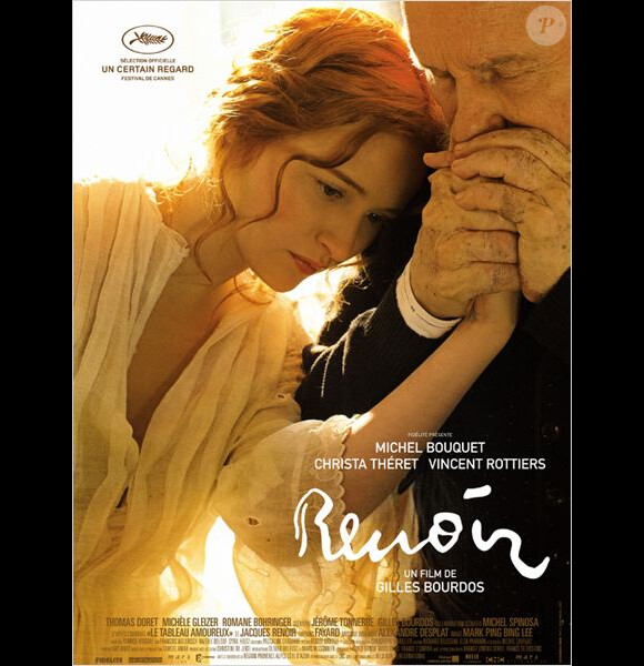 Affiche officielle du film Renoir, en tête des séances parisiennes le mercredi 2 janvier 2013.