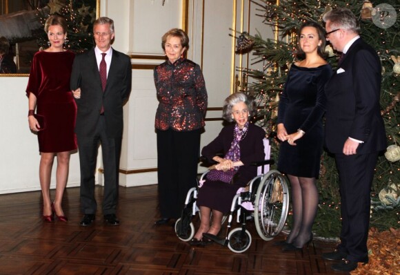 Les royaux belges lors du concert de Noël, au palais à Bruxelles le 19 décembre 2012