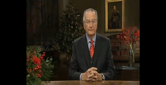Le roi Albert II de Belgique lors de son allocution pour le Noël 2012/Nouvel An 2013.