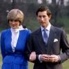 Le prince Charles et Lady Di le 24 février 1981, lors de l'annonce de leurs fiançailles.