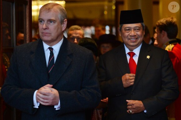 Le prince Andrew avec le président indonésien en octobre 2012 à Londres.