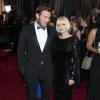 Anna Faris et son époux Chris Pratt sur le tapis rouge des Oscars en 2012