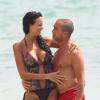 EXCLUSIF : Arnaud Lagardère et Jade Foret sur une plage de Miami le 13 avril 2012