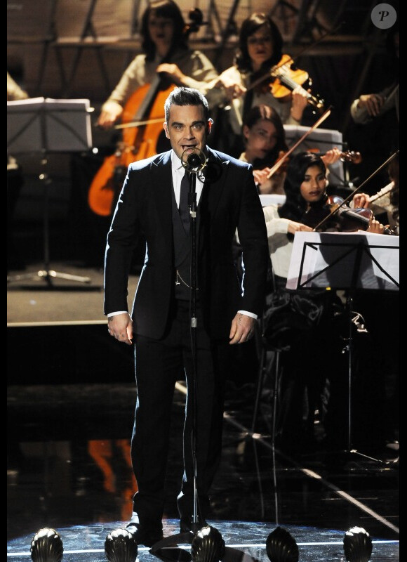 Robbie Williams à la soirée Royal Variety Performance à Londres, le 19 novembre 2012.