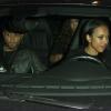 Rihanna se rend dans la boîte de nuit My Studio à Los Angeles le 6 janvier 2012. Club où s'est également rendu Karrueche Tran l'ex-compagne de Chris Brown. La jeune femme arrive en voiture avec des amis.