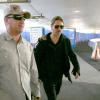 Brad Pitt arrivant à l'aéroport de Los Angeles le 8 janvier 2013