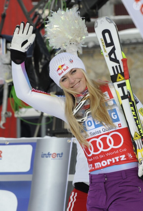 Lindsey Vonn lors du SuperG de Saint Moritz le 8 décembre 2012