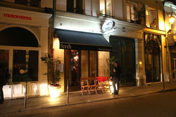 Kanye West et Kim Kardashian sont allés dîner au Ferdi à Paris, le 11 janvier 2013.