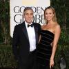 George Clooney et Stacy Keibler lors de la cérémonie des Golden Globes à Los Angeles le 13 janvier 2013