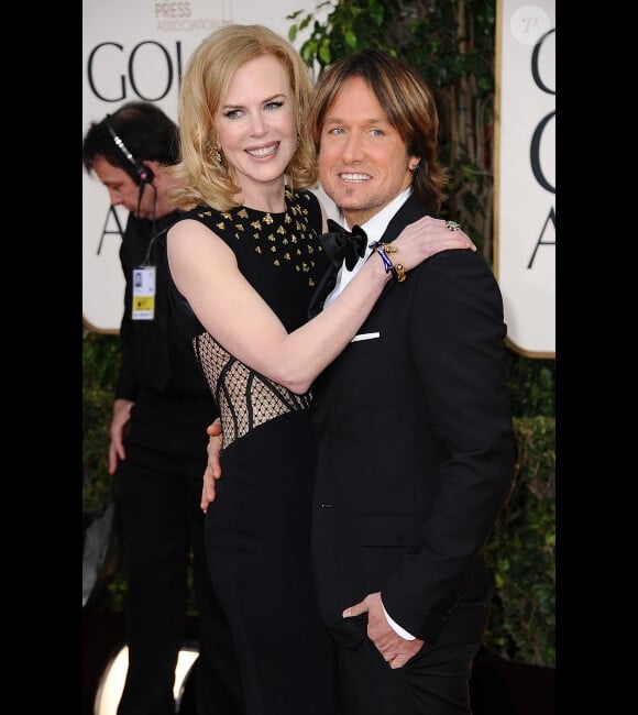 Nicole Kidman et Keith Urban lors de la cérémonie des Golden Globes à Los Angeles le 13 janvier 2013