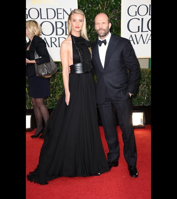Rosie Huntington-Whiteley et Jason Statham lors de la cérémonie des Golden Globes à Los Angeles le 13 janvier 2013