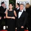 Dustin Hoffman et sa femme lors de la cérémonie des Golden Globes à Los Angeles le 13 janvier 2013