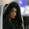 Nabilla à l'aéroport à Roissy Charles de Gaulle le 14 janvier 2013 pour participer à la saison 5 des Anges de la télé-réalite à Miami.