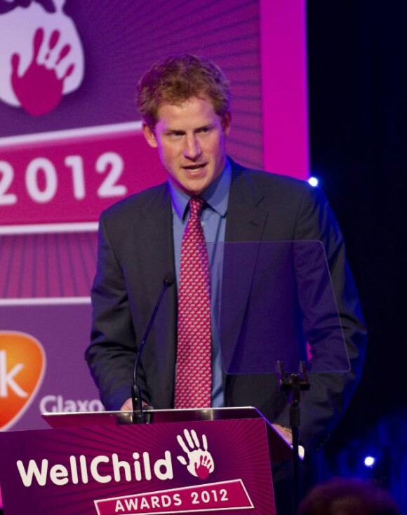 Le prince Harry à la cérémonie du 8e Wellchild Award à Londres, le 3 septembre 2012.