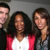 Laura Flessel, Assia Hannouni et son guide Gautier Simounet le 14 janvier 2013 lors de la remise du prix du sportif de l'année Radio France à Paris remis cette année à Céline Dumerc, joueuse de l'équipe de France de basket