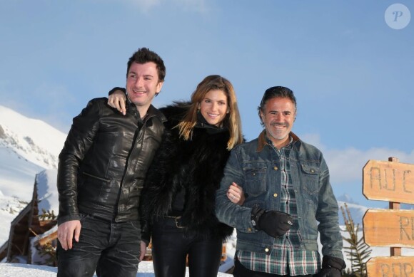 Michaël Youn, Isabelle Funaro et José Garcia au photocall du Festival du film de comédie à l'Alpe d'Huez le 17 janvier 2013.