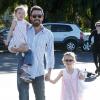 Ben Affleck et ses filles Violet et Seraphina, au célèbre Farmers market, à Los Angeles, le 20 janvier 2013
