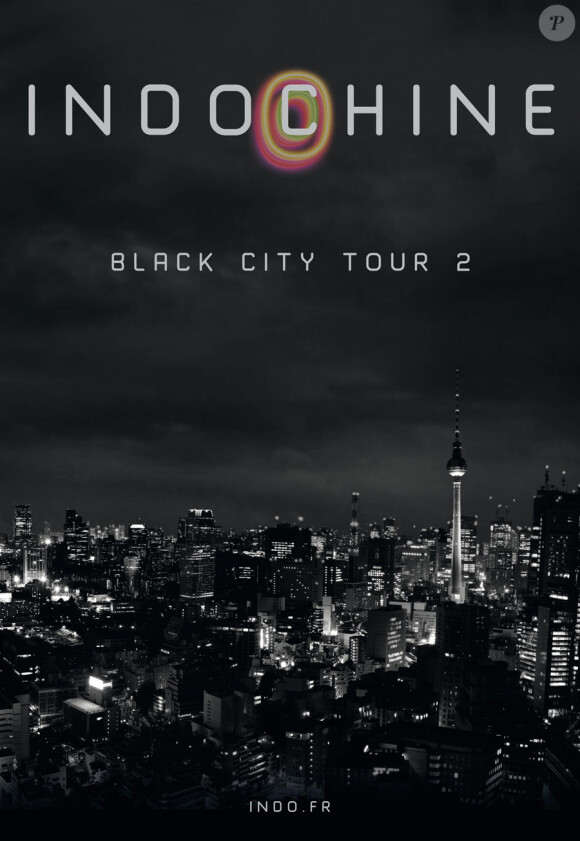 Indochine - affiche du Black City Tour 2 - disponible à la vente le 17 décembre 2012.