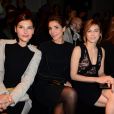 Les actrices Virginie Ledoyen, Clotilde Courau et Marie-Josée Croze assistent au défilé haute couture printemps-été 2013 d'Elie Saab au Pavillon Cambon. Paris, le 23 janvier 2013.