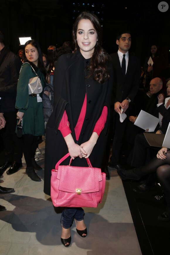 Anouchka Delon assiste au défilé haute couture printemps-été 2013 d'Elie Saab au Pavillon Cambon. Paris, le 23 janvier 2013.