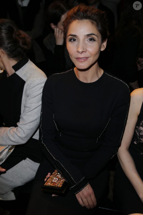 Clotilde Courau assiste au défilé haute couture printemps-été 2013 d'Elie Saab au Pavillon Cambon. Paris, le 23 janvier 2013.