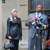 Nafissatou Diallo quittant le tribunal du Bronx à New York, USA le 10 décembre 2012. Un accord financier entre Dominique Strauss-Kahn et Nafissatou Diallo qui l'accusait d'agression sexuelle a mis fin aux poursuites contre l'ancien patron du FMI à New York