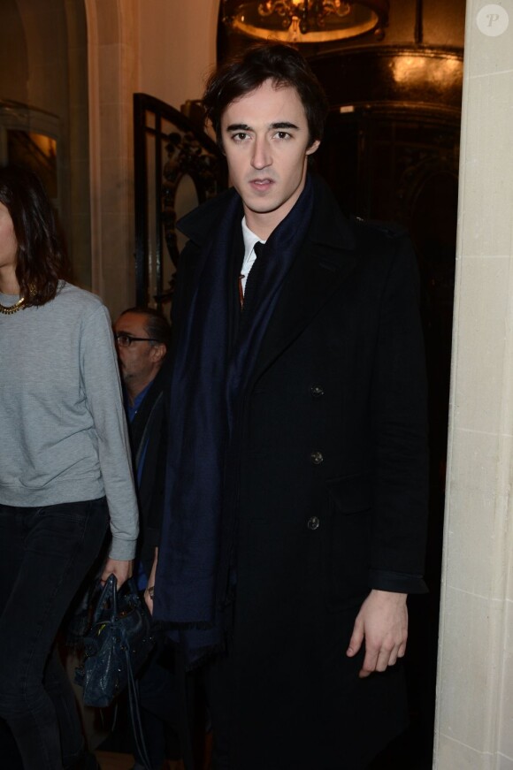 Daniele Cavalli, fils de Roberto Cavalli, assiste à l'after-show d'Elie Saab suivant son défilé haute couture printemps-été 2013. Paris, le 23 Janvier 2013.