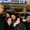 M. Pokora débarque à l'aéroport de Nice, le 25 janvier 2013, pour la cérémonie des NRJ Music Awards, diffusée sur TF1, samedi 26 janvier 2013.